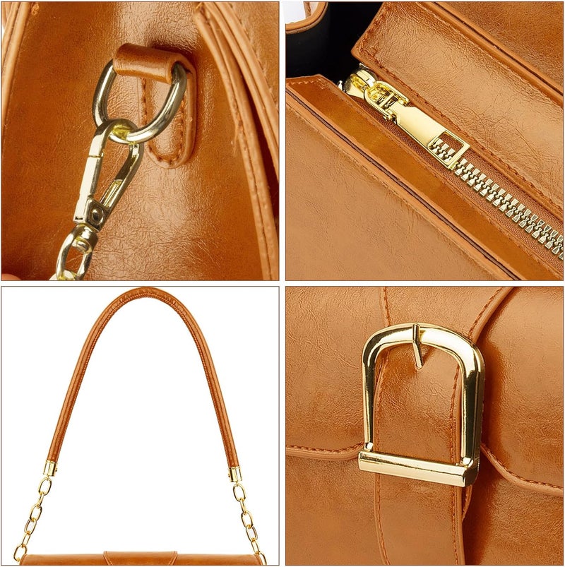 Gosect Shoulder Bag for Women, Cute Soft PU Leather Small Crossbody Purses Handbags, Trendy Underarm Bag Tote Purses for Women - Image 5